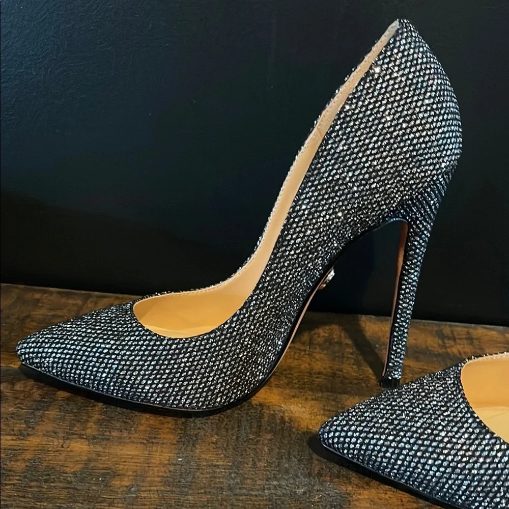 Elegant Black and Silver Women's Heels - Size 7 - Picture 6 of 12